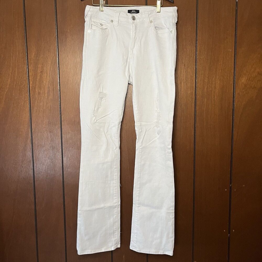 True Religion Distressed Bootcut Jeans